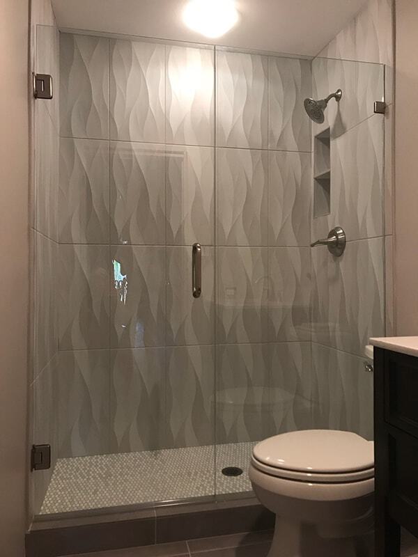 Simple Door with Inline Panel. Typical for replacing tub with stand up shower.
